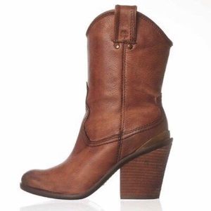 Lucky Brand Leather Cowboy Boots